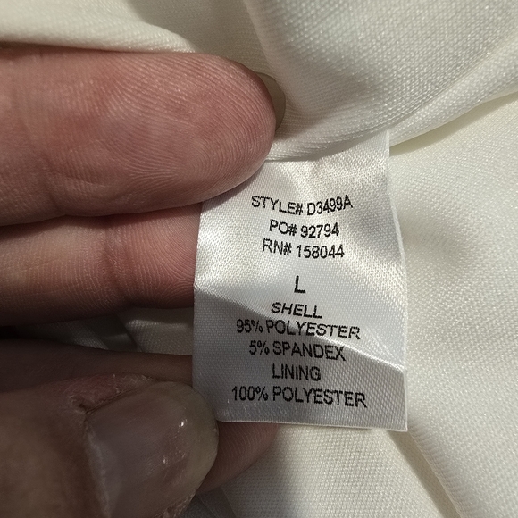 New York & Company Lena Bow Back White/ Silver Mini Dress Gown Size L - Picture 3 of 8